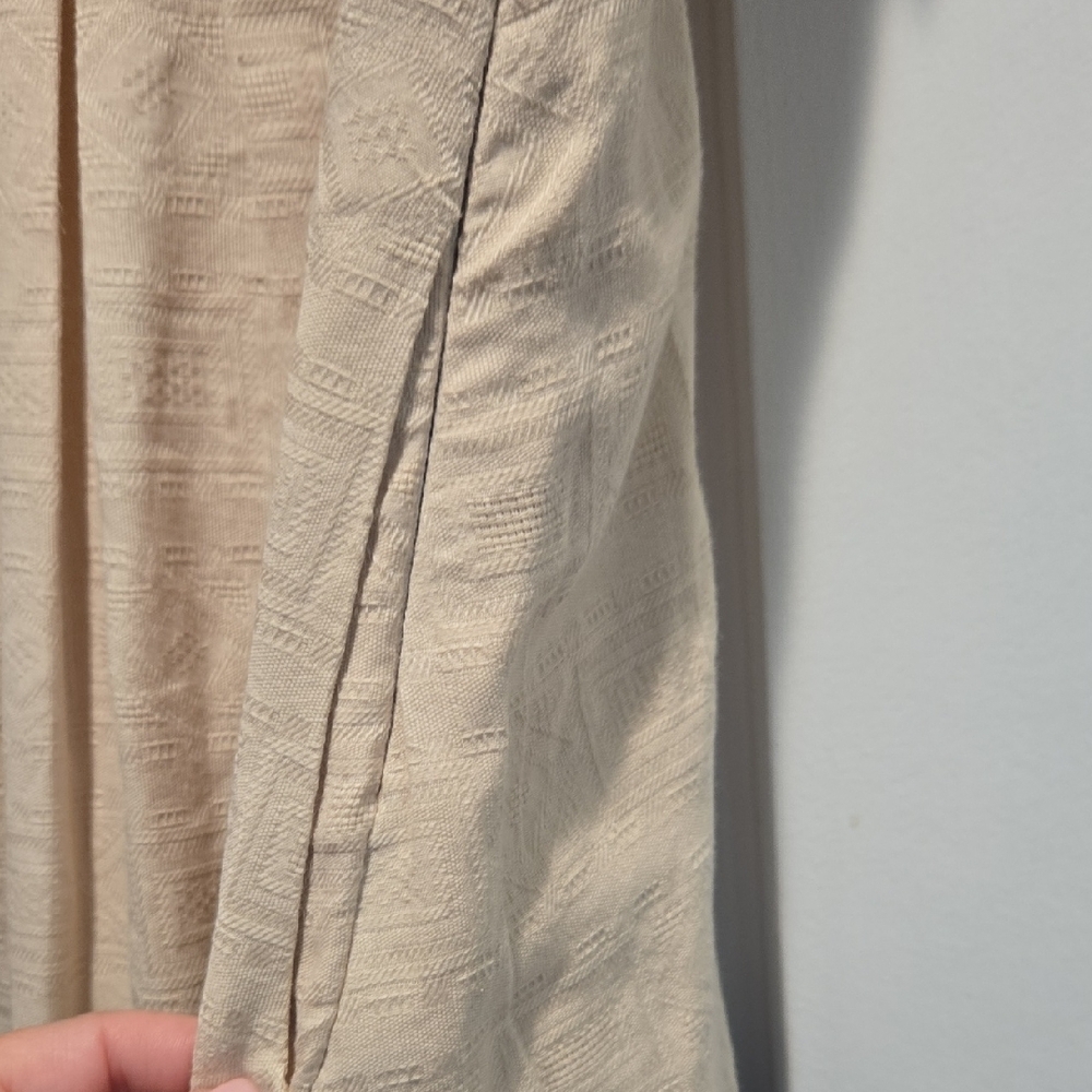 Anthropologie Cream Mini Dress with Black Embroidery Size 4 - Picture 9 of 14
